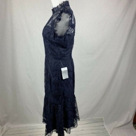 Chelsea28 Lace Ruffle Hem Short Sleeve dress - Picture 4 of 7